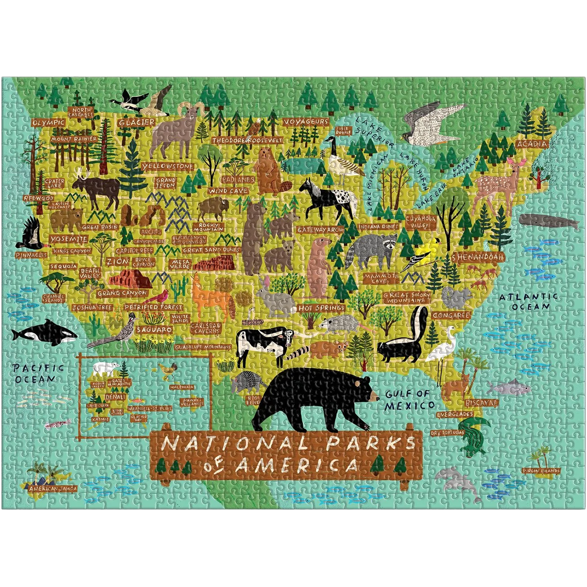 Galison National Parks of America 1000 Piece Puzzle alternate view