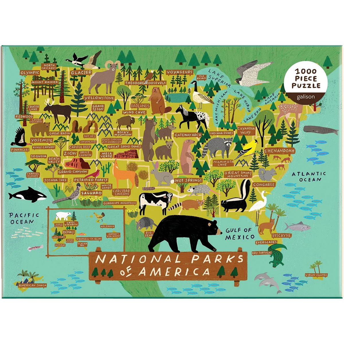 Galison National Parks of America 1000 Piece Puzzle alternate view