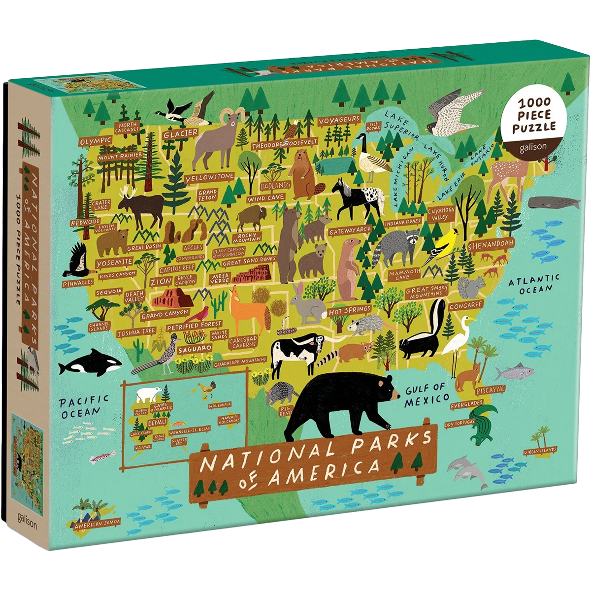Galison National Parks of America 1000 Piece Puzzle alternate view