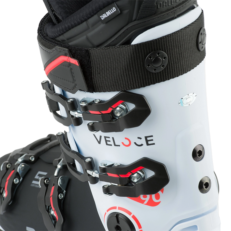 Veloce 90 MV, Dalbello Sports Veloce 90 MV in Polar Black upper buckles