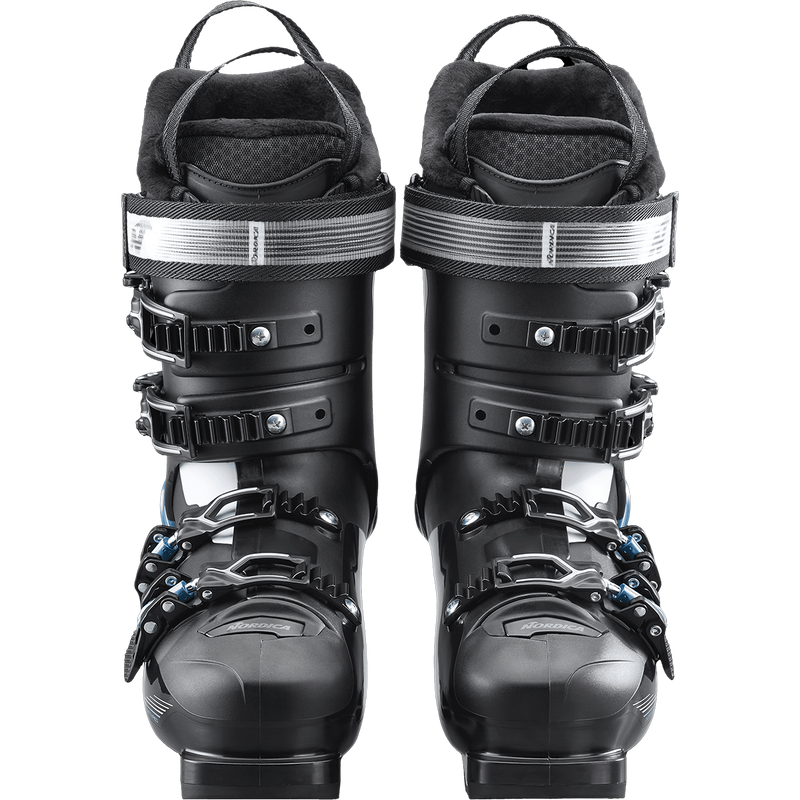 Women's Promachine 95, Nordica Women's Promachine 95 in Black/Light Blue/White pair front