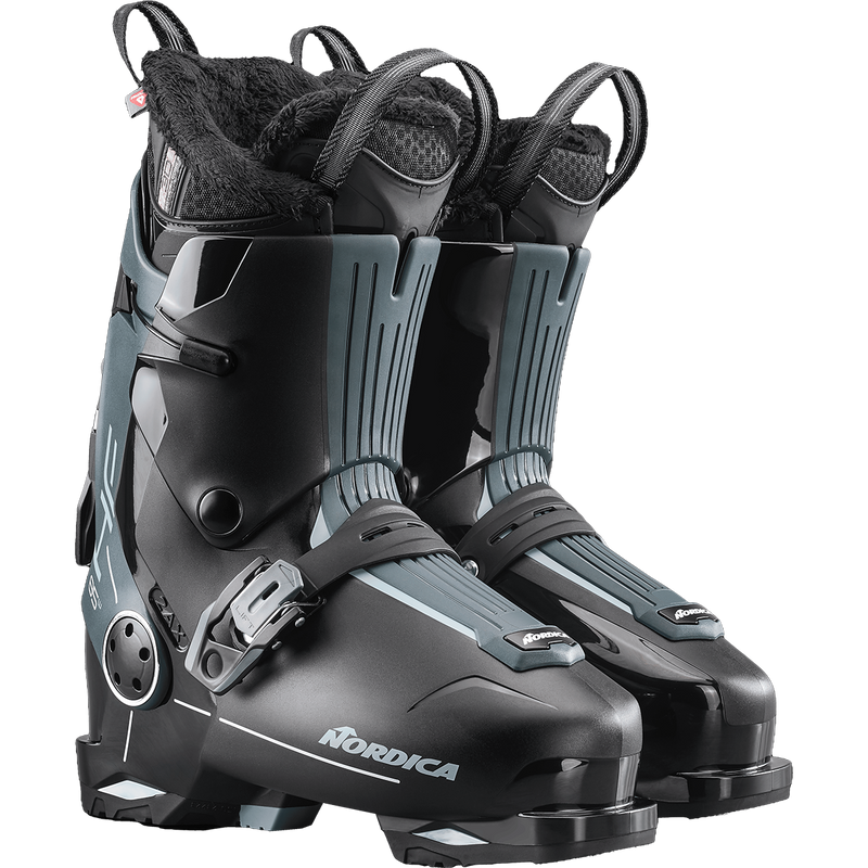 Women's HF 85, Nordica Women's HF 85 in Black/Green/Aquamarine pair right front