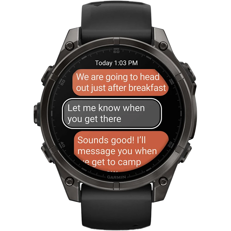 Fenix 8 Sapphire 47mm Amoled - Carbon Gray, Garmin Fenix 8 Sapphire 47mm Amoled - Carbon Gray text display