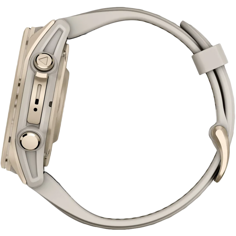 Fenix 8 Sapphire 43mm Amoled - Soft Gold, Garmin Fenix 8 Sapphire 43mm Amoled - Soft Gold left profile
