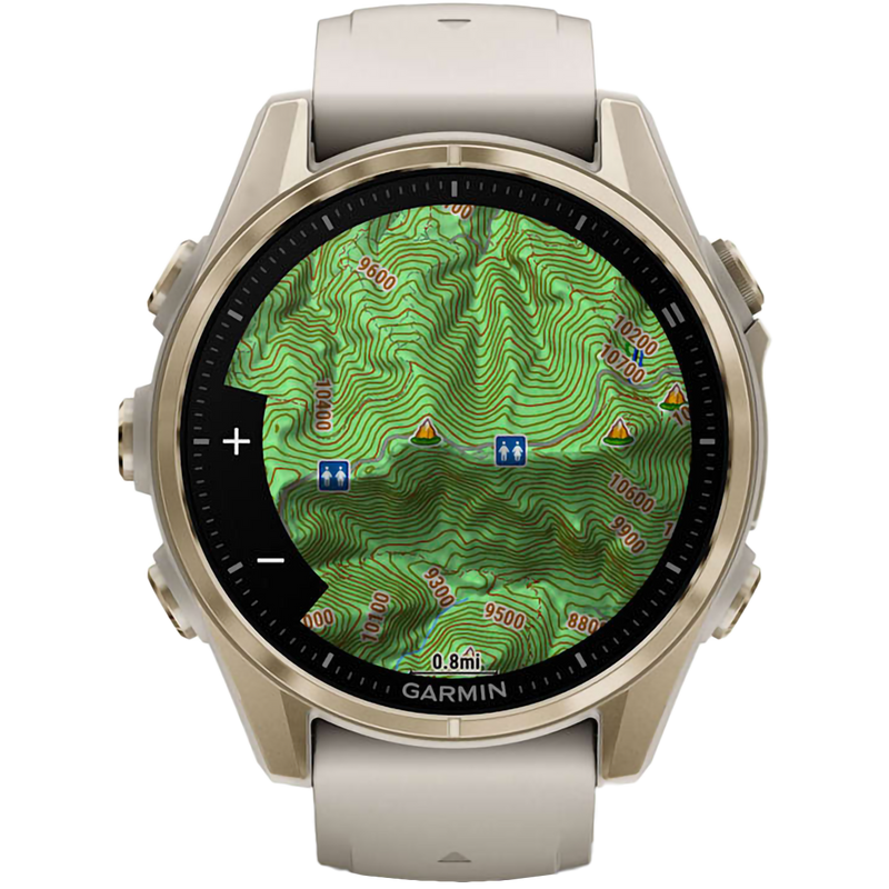 Fenix 8 Sapphire 43mm Amoled - Soft Gold, Garmin Fenix 8 Sapphire 43mm Amoled - Soft Gold map display