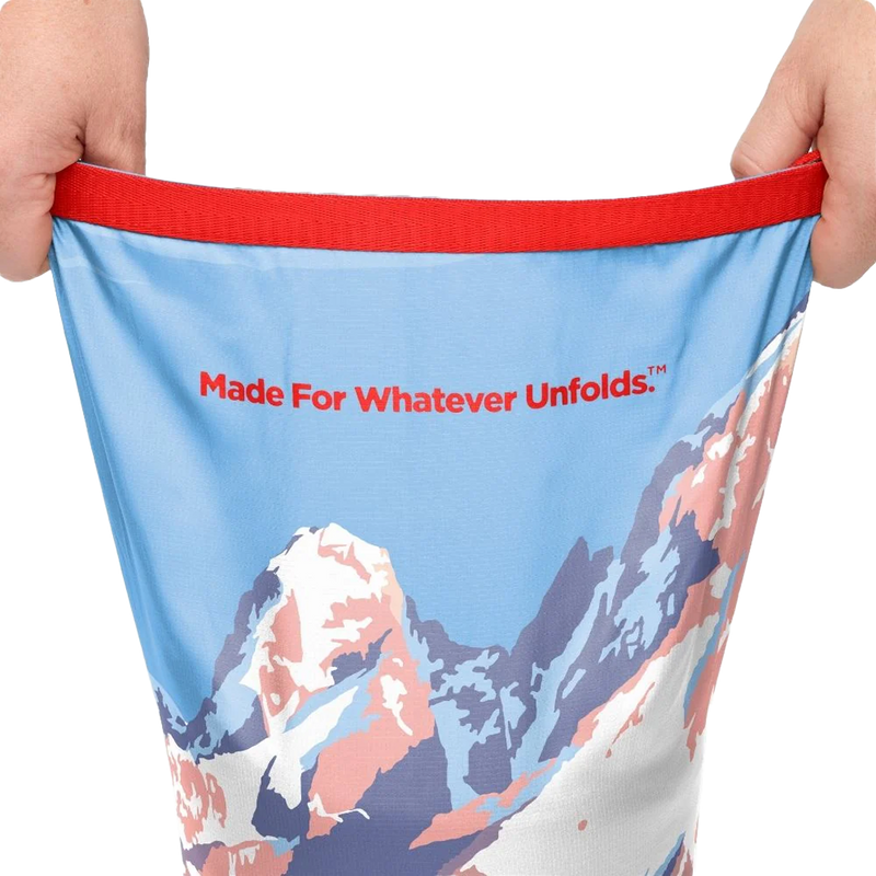 The Original Puffy National Park Blanket, Rumpl The Original Puffy National Park Blanket stuff sack open