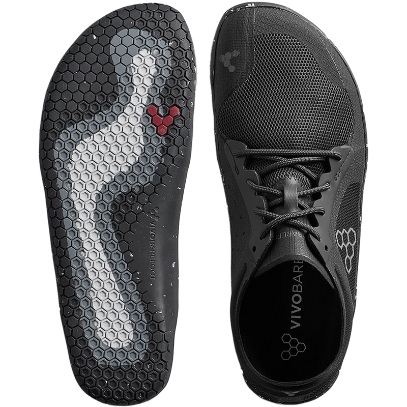 Women's Primus Lite 3.5, VivoBarefoot Primus Lite 3.5 in Obsidian pair top and bottom