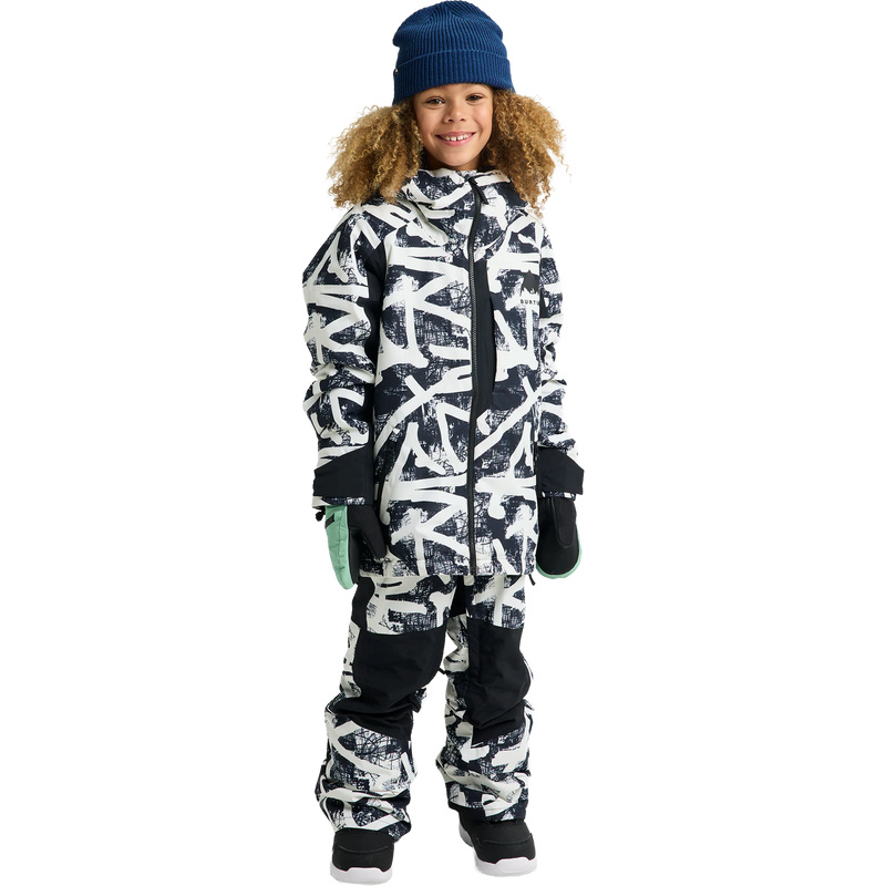 Youth Hillslope 2L Jacket, Burton Youth Hillslope 2L Jacket in EU0-City Streets/True Black front full length