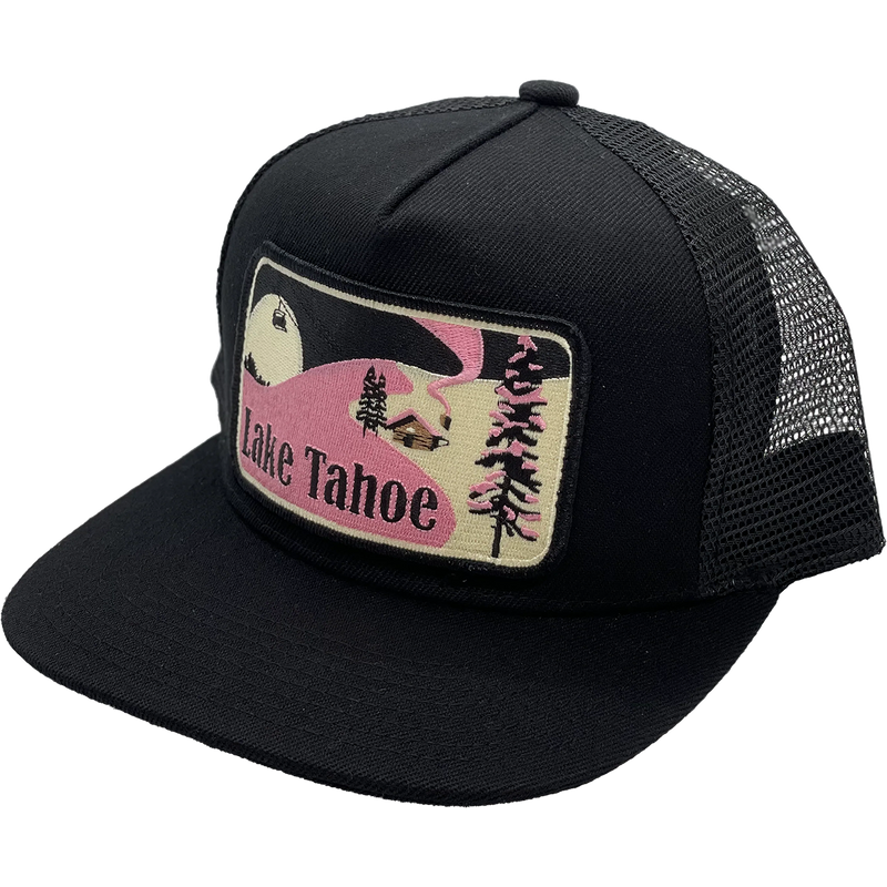 Lake Tahoe Winter Scene Trucker, Bart Bridge Lake Tahoe Winter Scene Trucker in Black front left