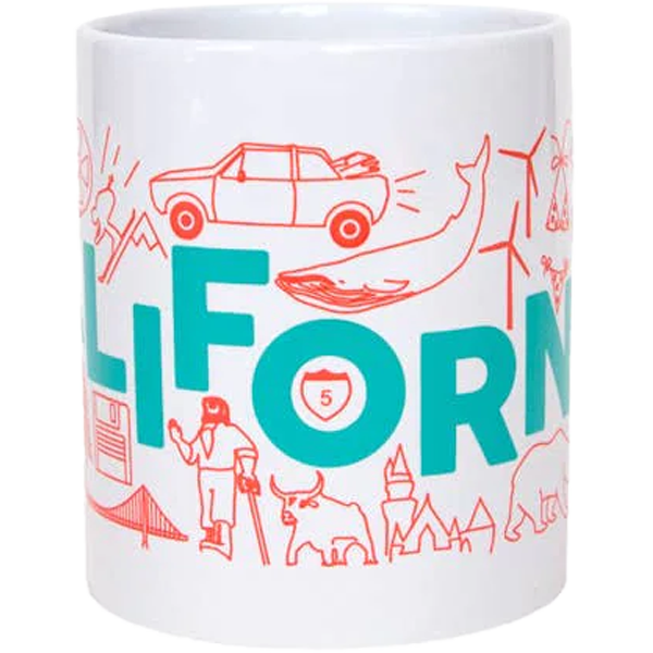 California Mug, Maptote California Mug front