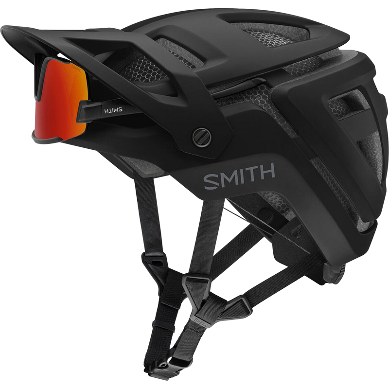 Forefront 3 MIPS, Smith Sport Optics Forefront 3 MIPS in Matte Black with glasses left