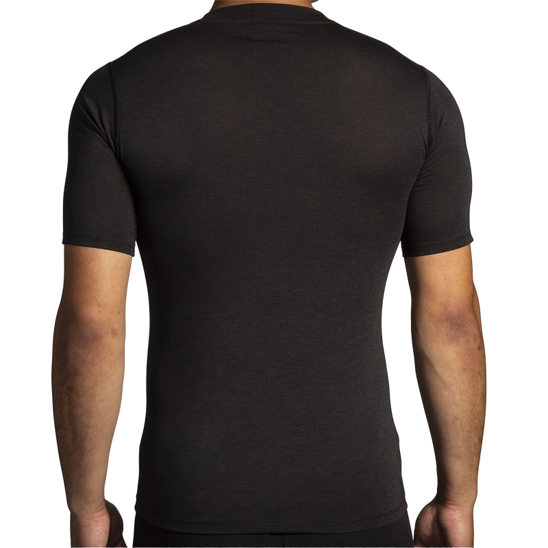 Men's High Point Short Sleeve, Brooks Men's High Point Short Sleeve in Black back