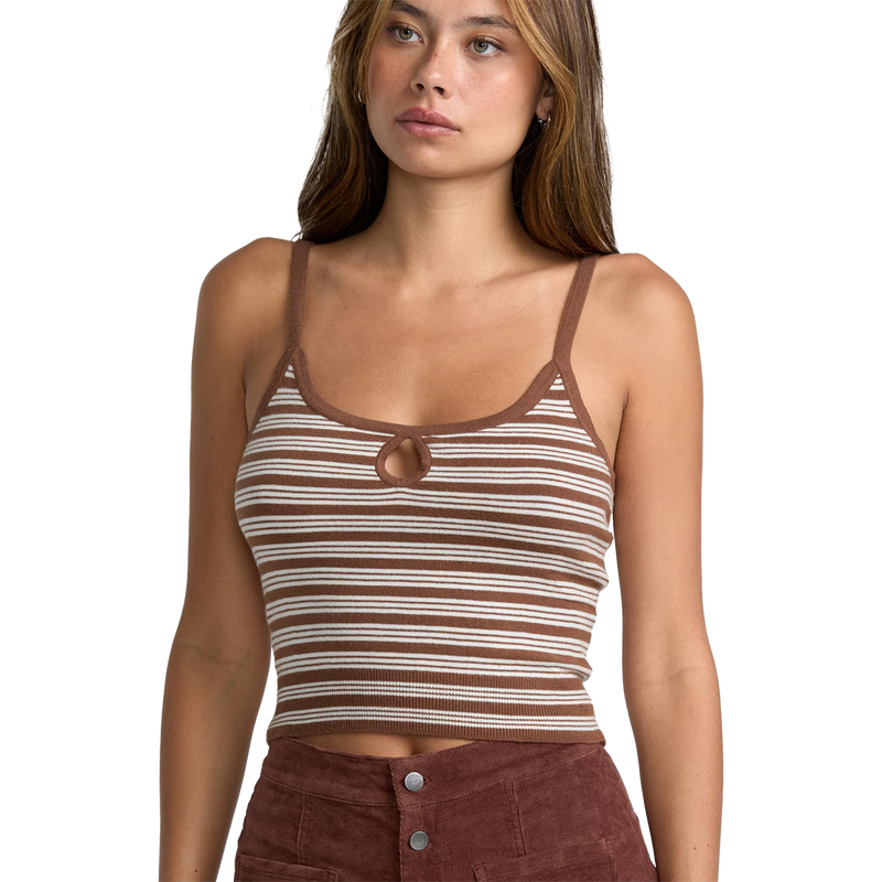 Women's Tight Stripe Sweater Tank, RVCA Women's Tight Stripe Sweater Tank Front