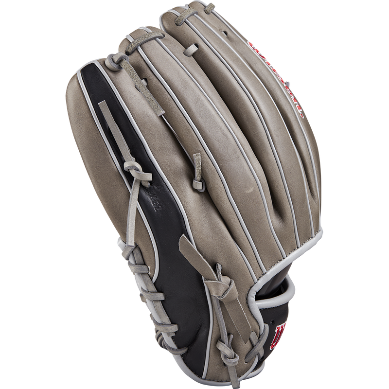 A1000 1787 Infield 11.75" H-Web, Wilson A1000 1787 Infield 11.75" H-Web 2025 in Steeled Grey Red White outside fingers