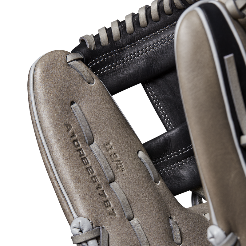 A1000 1787 Infield 11.75" H-Web, Wilson A1000 1787 Infield 11.75" H-Web 2025 in Steeled Grey Red White webbing