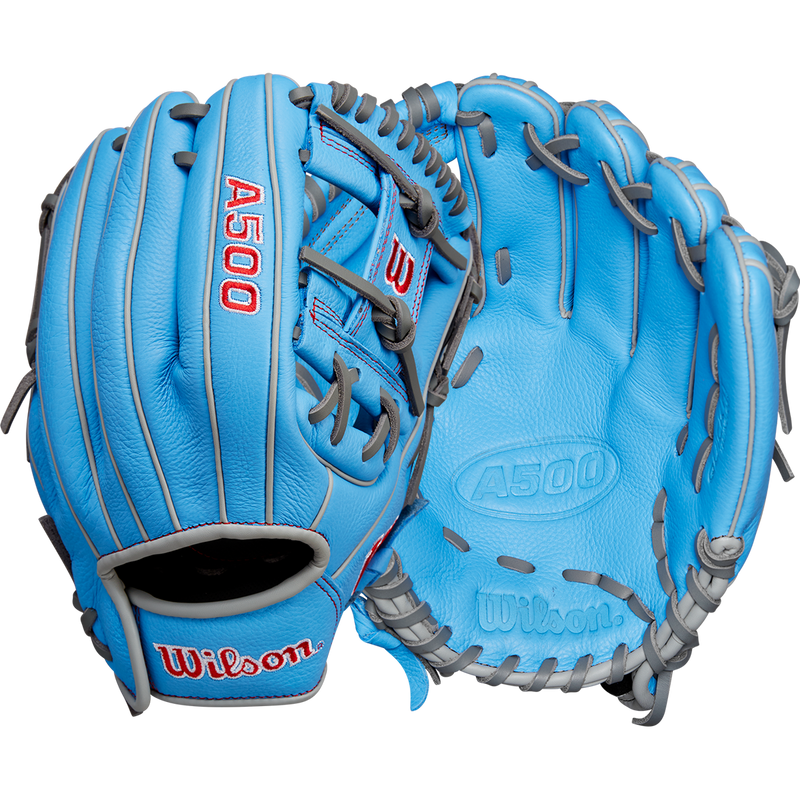 Youth A500 11" H-Web Left Hand Throw, Wilson A500 11" H-Web Left Hand Throw front and back