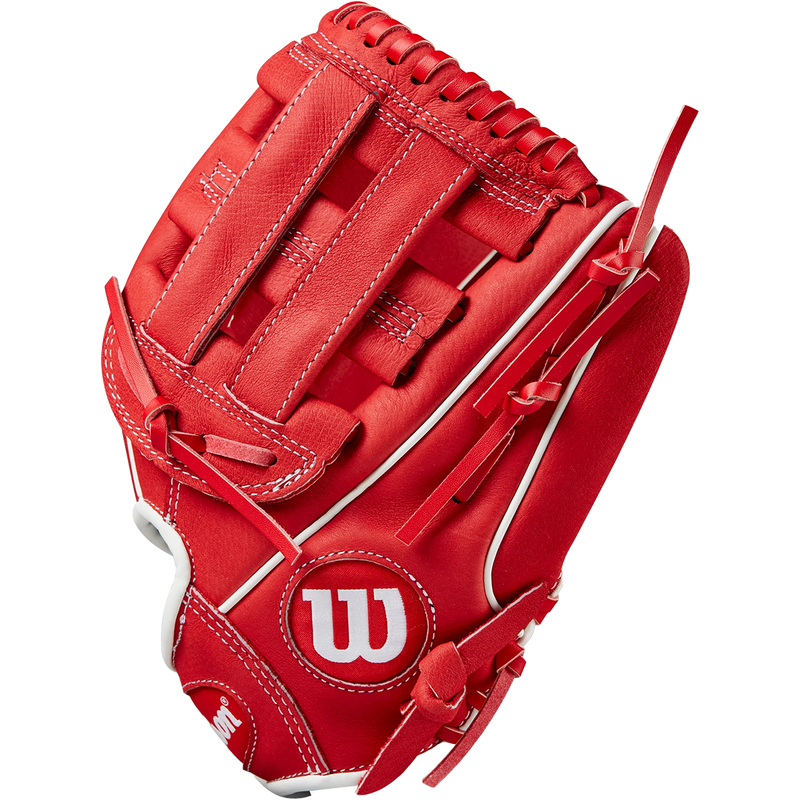 Youth A450 Infield - 11" H-Web, Wilson A450 Infield - 11" H-Web 2024 in Red/White thumb