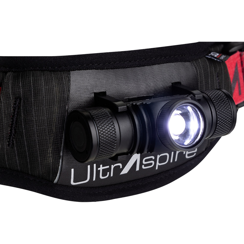 Lumen 400z 2.0 Waist Light, UltrAspire Lumen 400z 2.0 Waist Light light on 