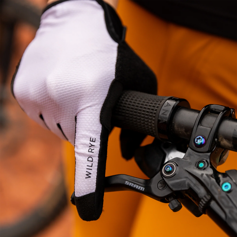 Women's Galena Gel Gloves, Wild Rye Galena Gel Gloves on rider
