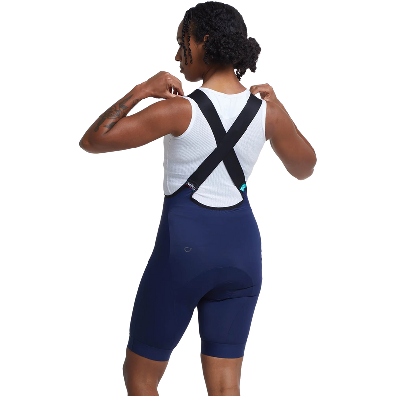 Women's Signature Bib Shorts, Velocio Women's Signature Bib Shorts in Navy back