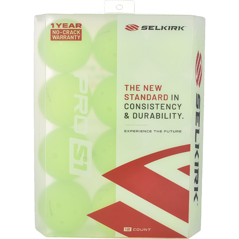 Pro S1 Pickleball (12 Pack), Selkirk Pro S1 Pickleball 12 Pack in  Neon Green
