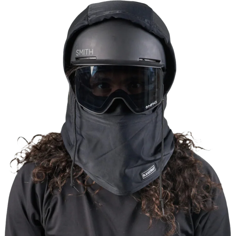 Camber Hood, Blackstrap Camber Hood over helmet