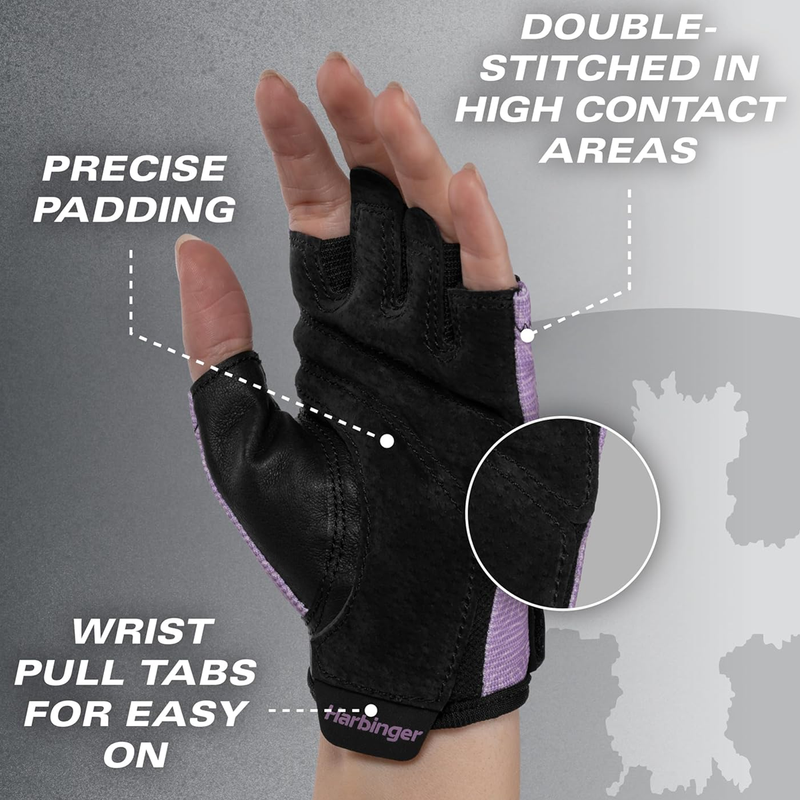 Women's Power Gloves 3.0, Harbinger Women's Power Gloves 3.0 additional features