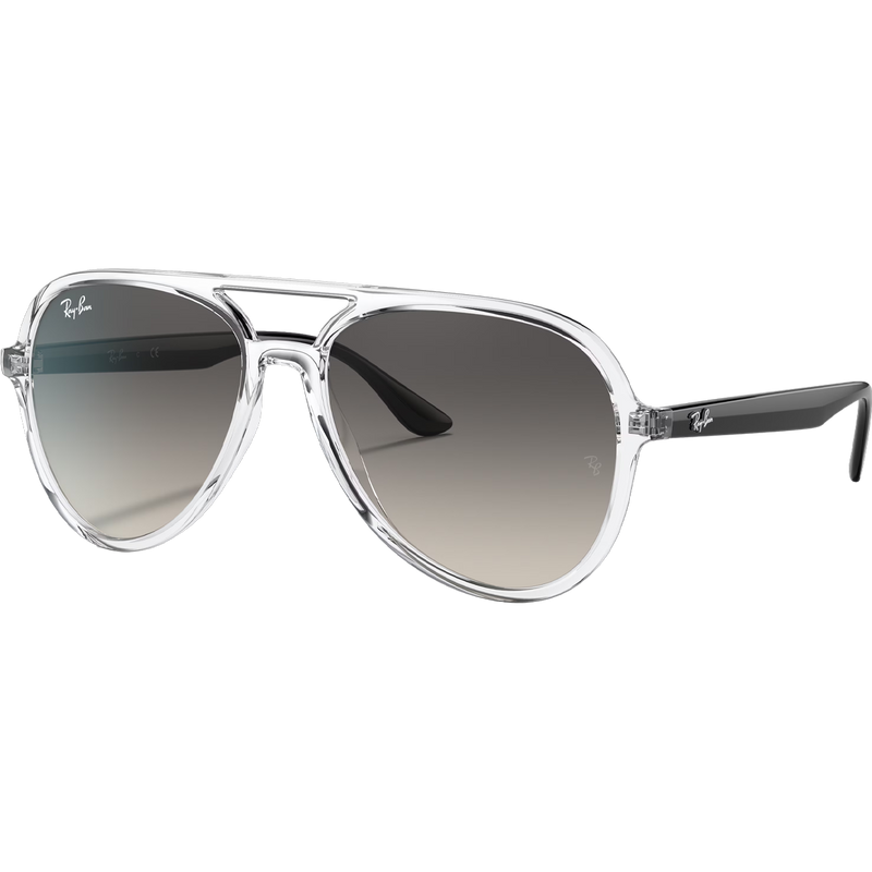 RB4376 - Polished Transparent/Grey Gradient, Ray Ban RB4376 Polished Transparent Grey Gradient 3/4 view