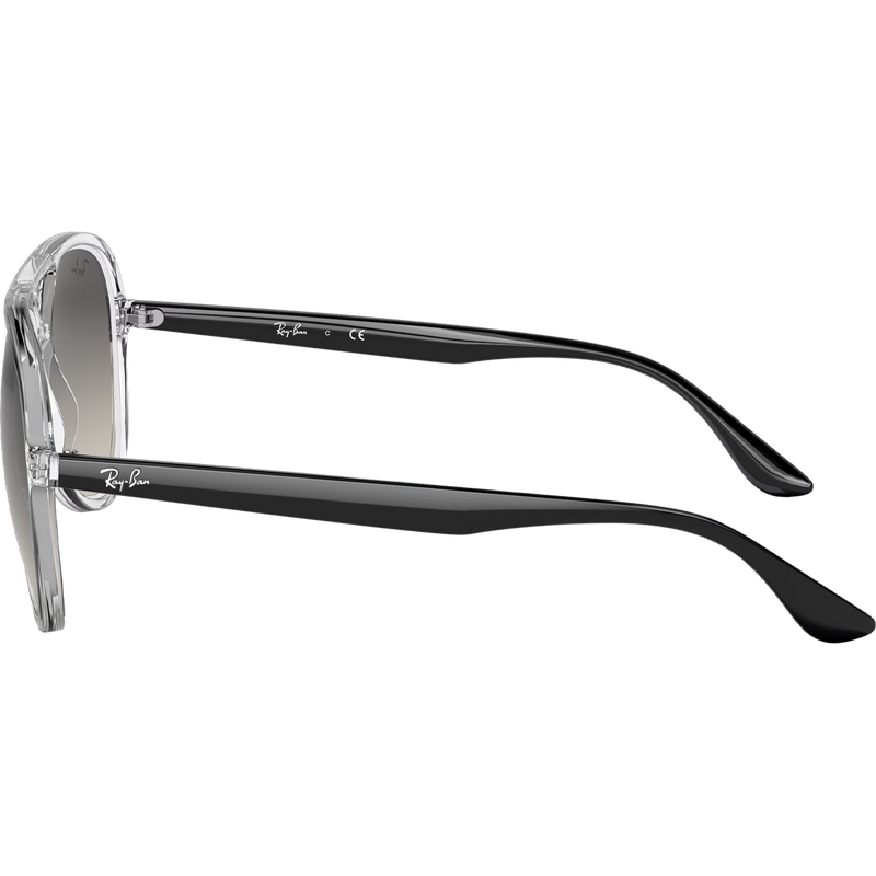 RB4376 - Polished Transparent/Grey Gradient, Ray Ban RB4376 Polished Transparent Grey Gradient side
