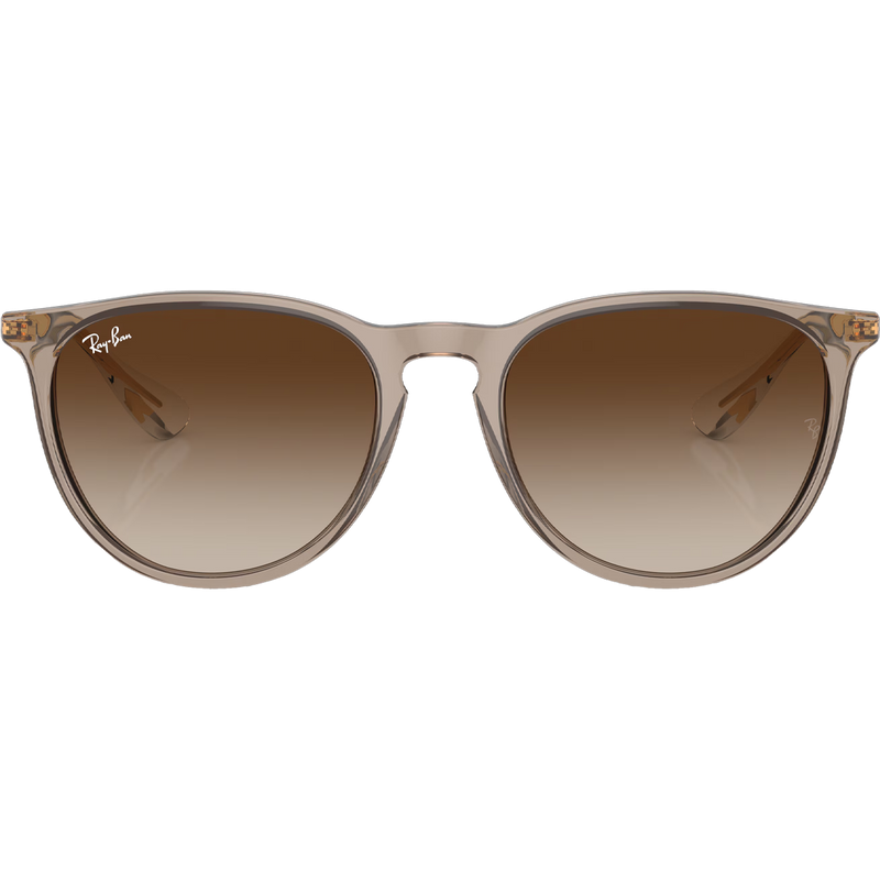 Erika - Polished Transparent Light Brown/Brown, Ray Ban Polished Transparent Light Brown Brown front