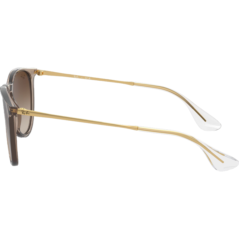 Erika - Polished Transparent Light Brown/Brown, Ray Ban Polished Transparent Light Brown Brown side