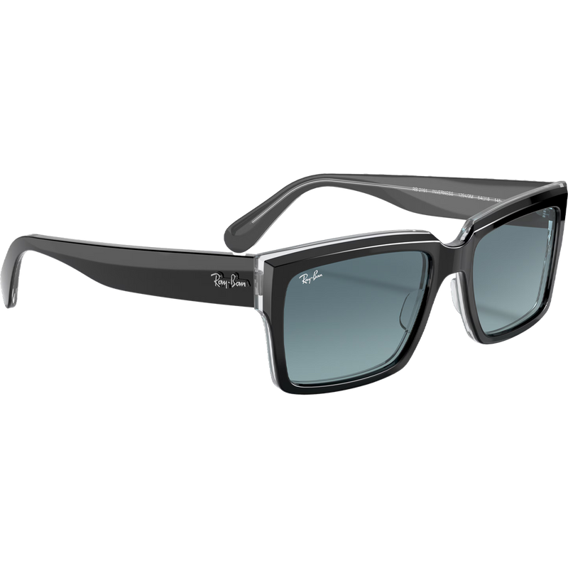 Inverness - Polished Black On Transparent/Blue Gradient