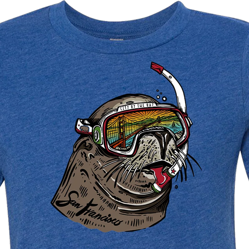Youth Miami Vice Sea Lion Tee, Wild Tribute Miami Vice San Francisco Sea Lion Youth T-Shirt front
