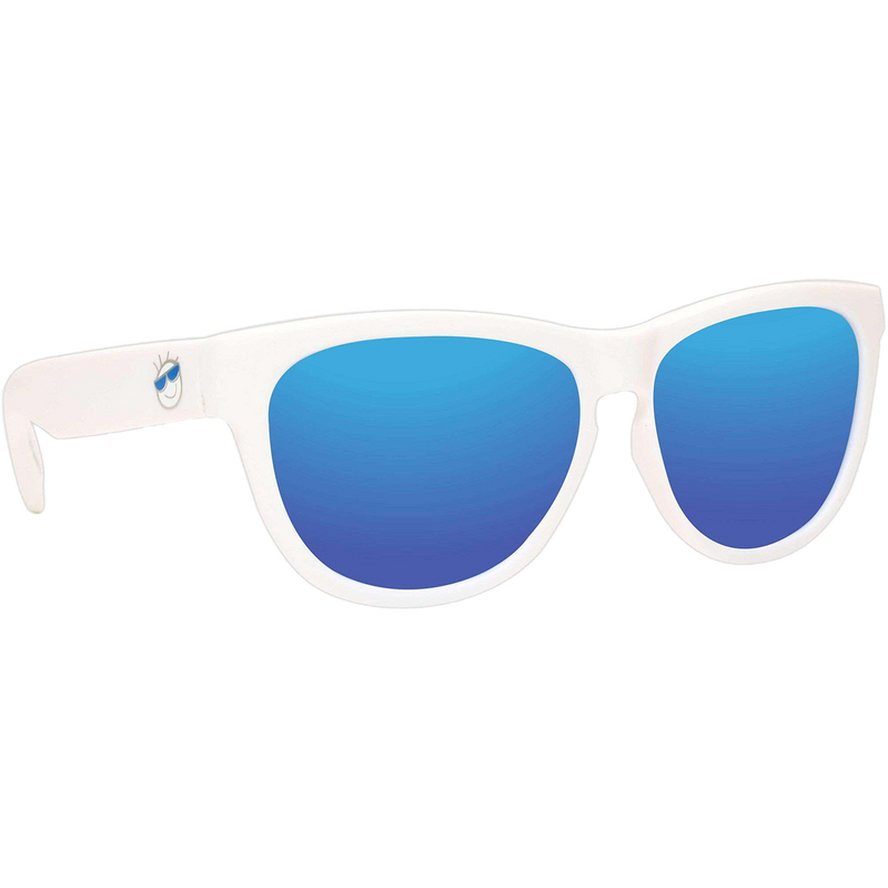 Classic (0-3) White Moon/Polarized Blue, MiniShades Kids Classic 0-3 White Moon Polarized Blue front left