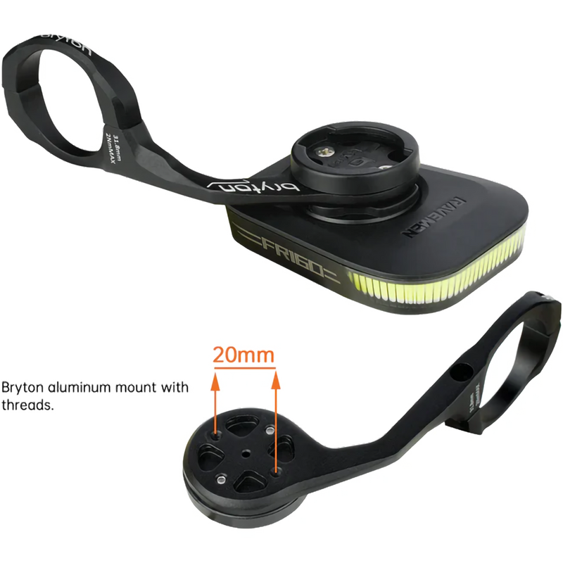 AGM02 Under Garmin Mounting Tab, Ravemen AGM02 Under Garmin Mounting Tab with mount and light