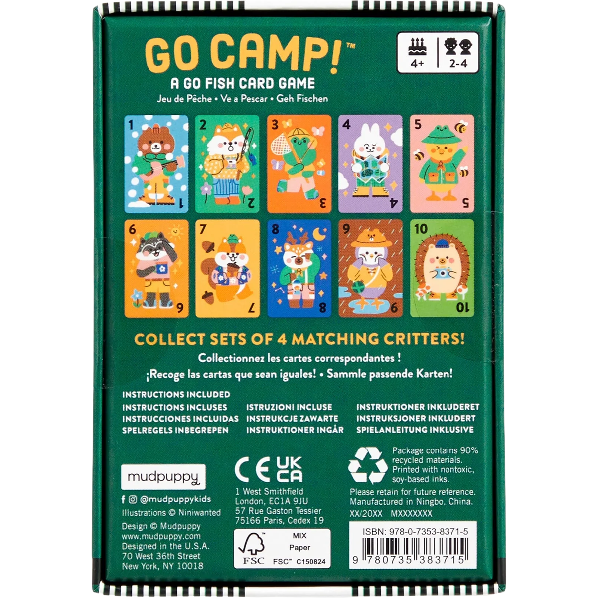 Go Camp! Card Game alternate view
