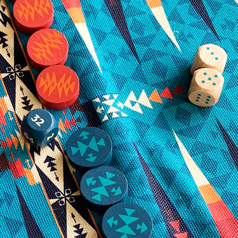 Pendleton Backgammon, Chronicle Books Pendleton Backgammon pieces