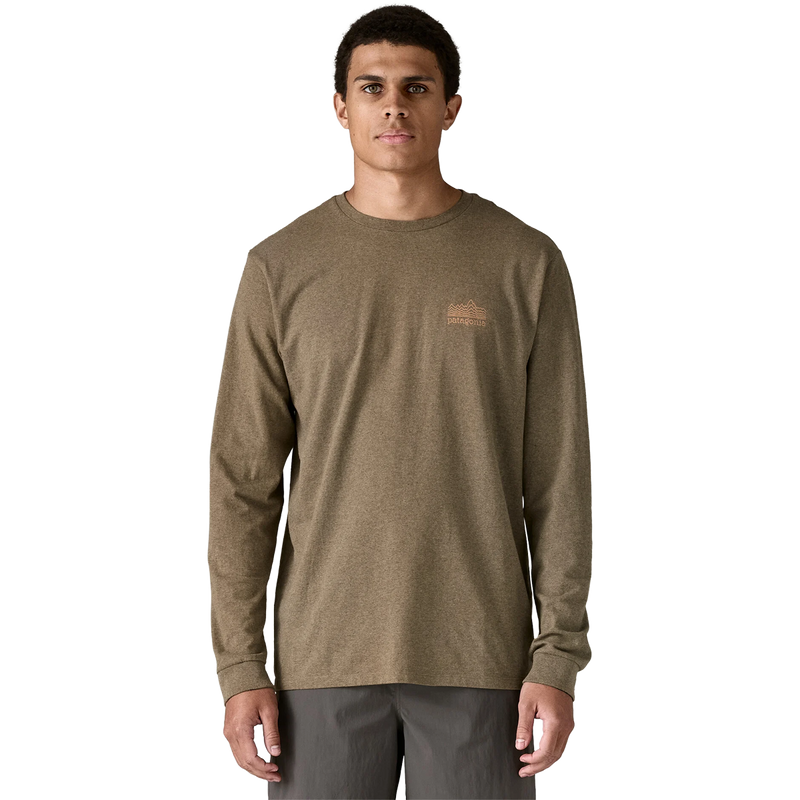 Men's Long-Sleeved Strataspire Responsibili-Tee, Patagonia Men's Long-Sleeved Strataspire Responsibili-Tee front on model