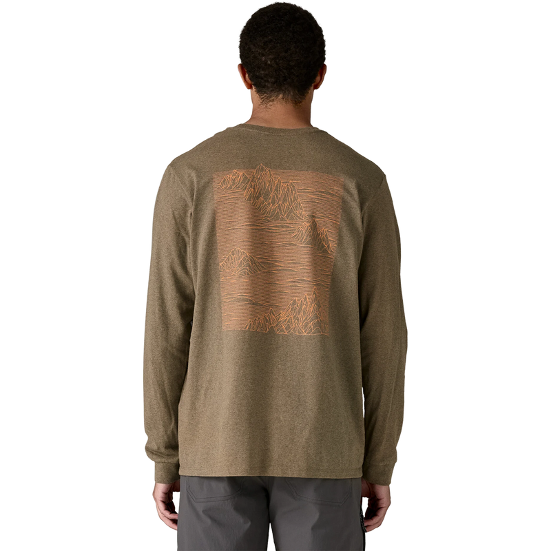 Men's Long-Sleeved Strataspire Responsibili-Tee, Patagonia Men's Long-Sleeved Strataspire Responsibili-Tee back on model