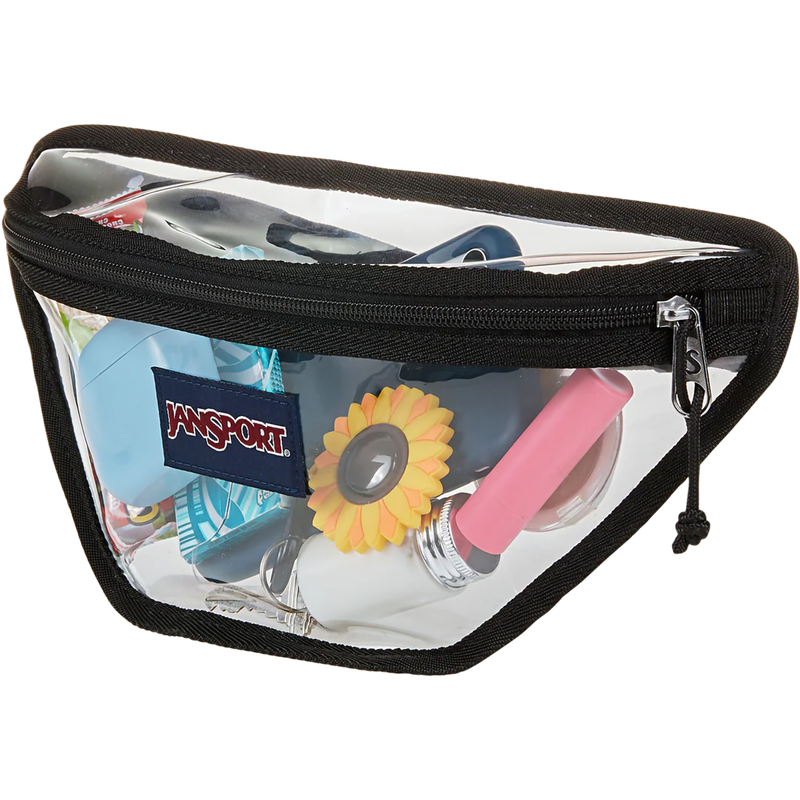 Clear Waistpack, Jansport Clear Waistpack front right loaded