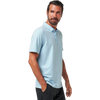 TravisMathew Heater Polo in Heather Dream Blue front right
