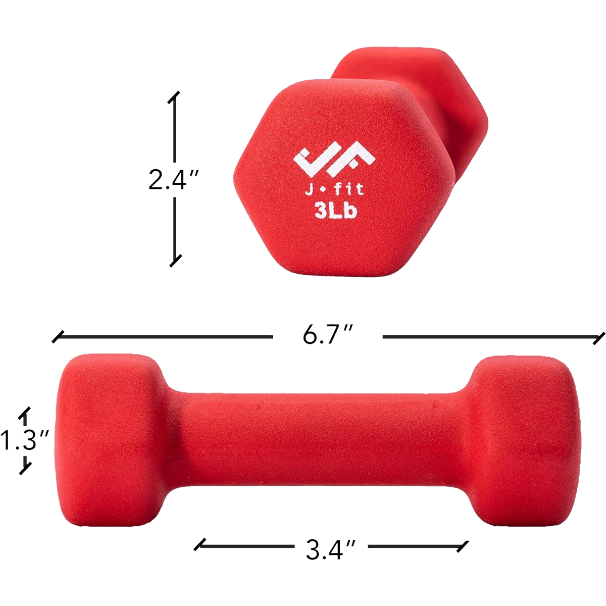 Neoprene Dumbbell 3 lb alternate view