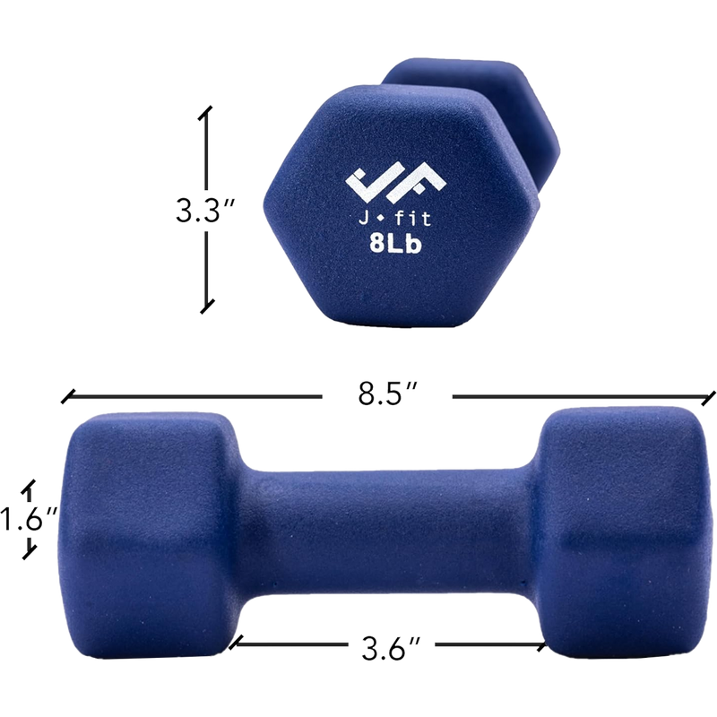 Neoprene Dumbbell 8 lb, J/Fit Neoprene Dumbbell 8 lb specs