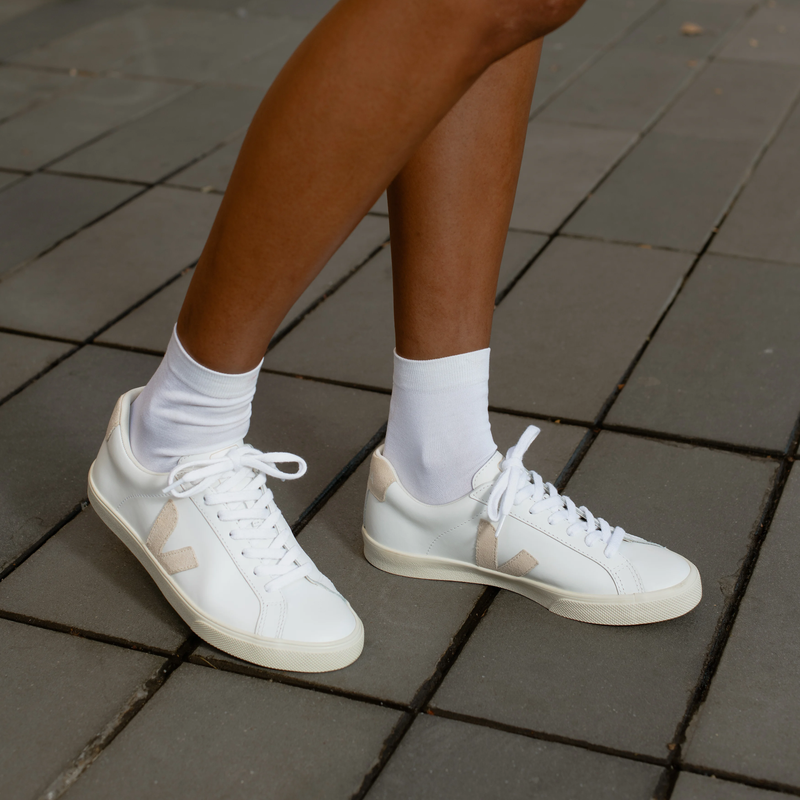 Women's Esplar, Veja Women's Esplar in White Sable on model