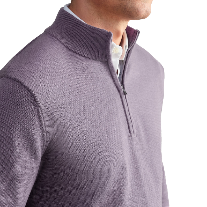 Men's Commuter 1/4 Zip Sweater, Rhone Men's Commuter 1/4 Zip Sweater Collar