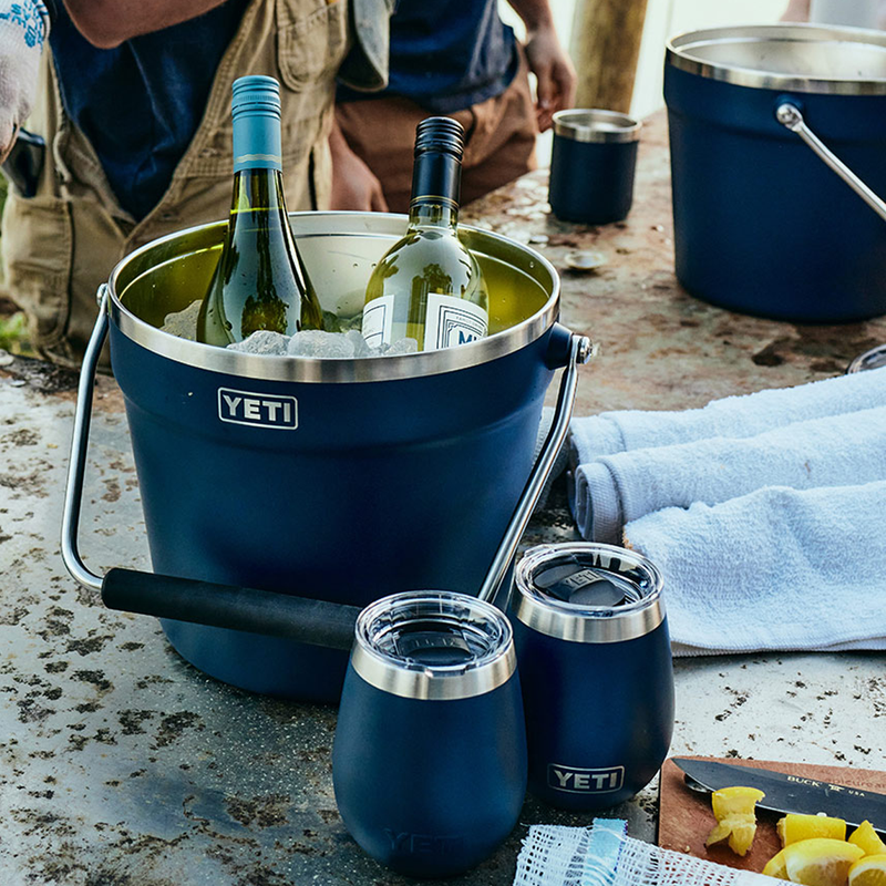 Rambler Beverage Bucket, Yeti Rambler Beverage Bucket at camp