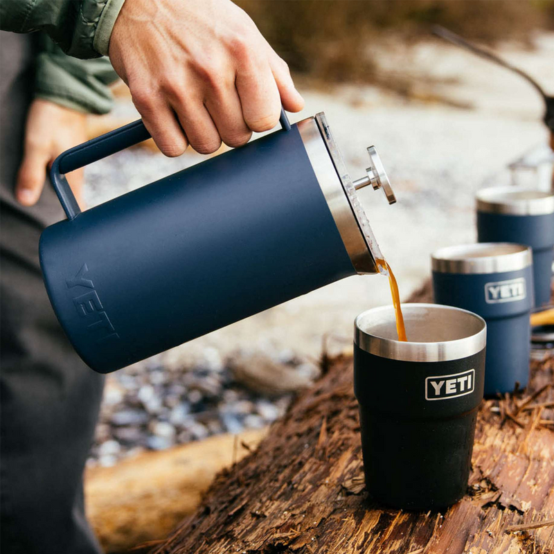 Rambler 34 oz French Press, Yeti Rambler 34 oz French Press at camp