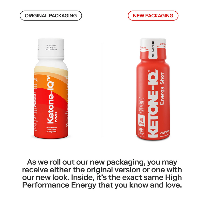 Ketone-IQ 2 oz Shots, Ketone-IQ 2oz Shots old vs new packaging