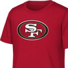 Outerstuff Youth 49ers Primary Logo Short Sleeve Cotton Tee closeup