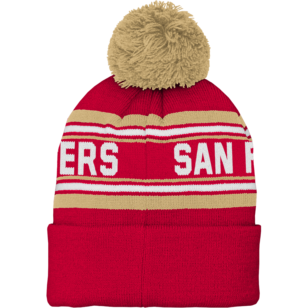 Youth 49ers Jacquard Cuffed Knit with Pom alternate view